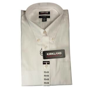 Traditional Fit No-Iron White Dress Shirt sz. 17.5 or XL New in Package